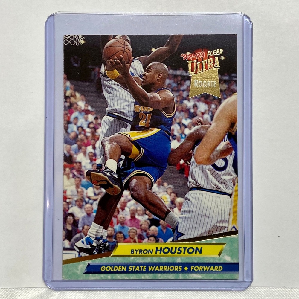 1992-93 RC 263 Byron Houston Golden State Warriors 21 Fleer Ultra Rookie NBA EUC